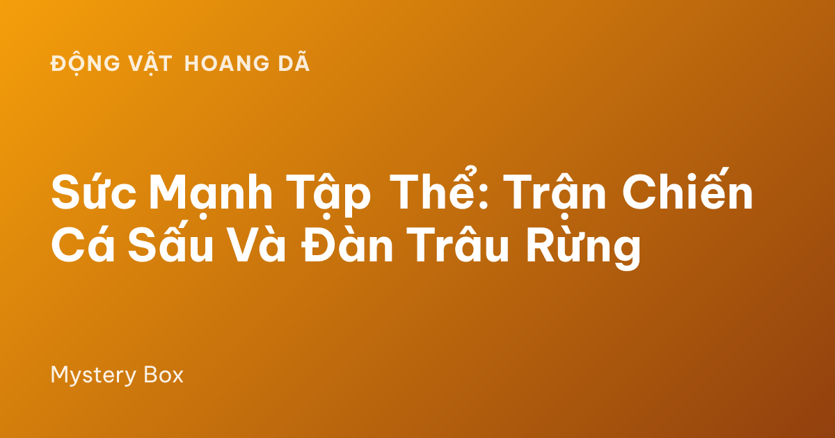Sức Mạnh Tập Thể: Trận Chiến Cá Sấu Và Đàn Trâu Rừng